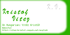 kristof vitez business card